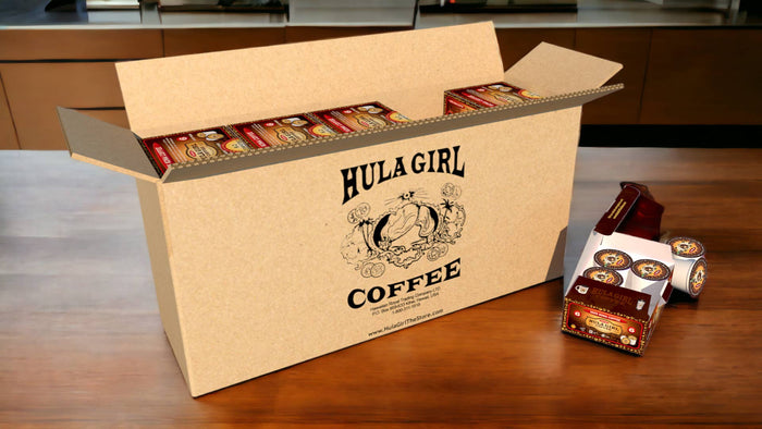 First 100% USA Coffee K-Cup: Hula Girl 100% Kona Single Serve K-Cups Two Boxes of 6 (12 total)