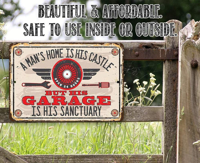 Garage Sanctuary - Metal Sign | Lone Star Art.