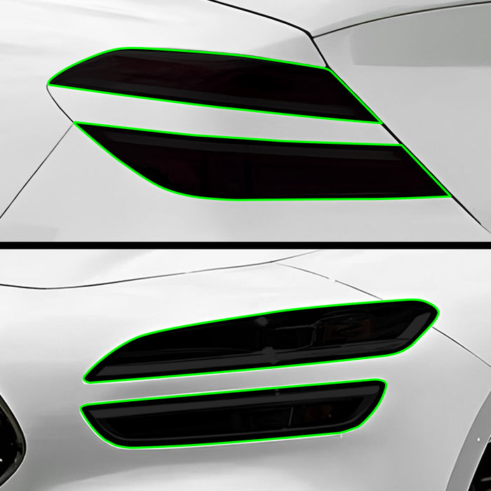 Fits Genesis G70 2022 - 2025 Full Headlight Taillight Precut Smoked PPF Tint Kit Film Overlay - Bogar Tech Designs