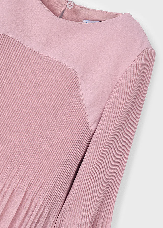 Girl Pleated Chiffon Dress - Wee Bee Baby Boutique