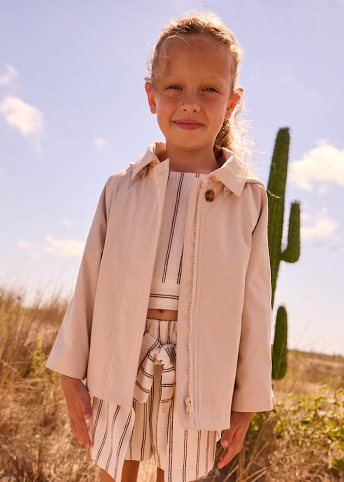 Girl Trench Windbreaker - Wee Bee Baby Boutique