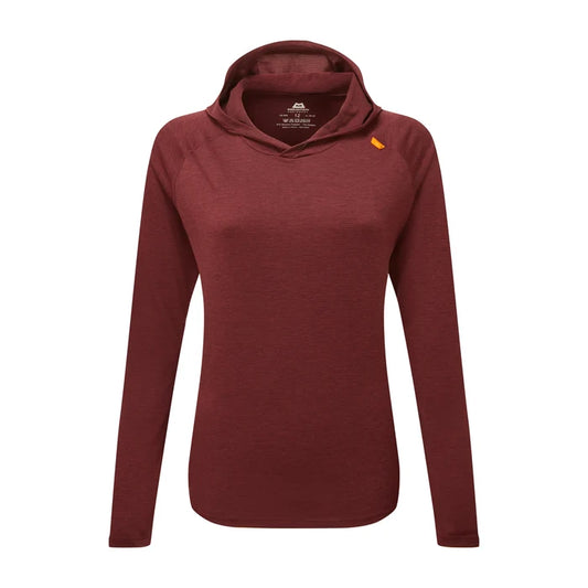 חולצת טיולים שרוול ארוך Glace Hoody נשים Mountain Equipment צבע Raisin