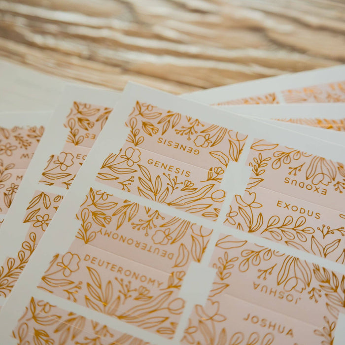 Gold Foil Bible Tabs - Carnation