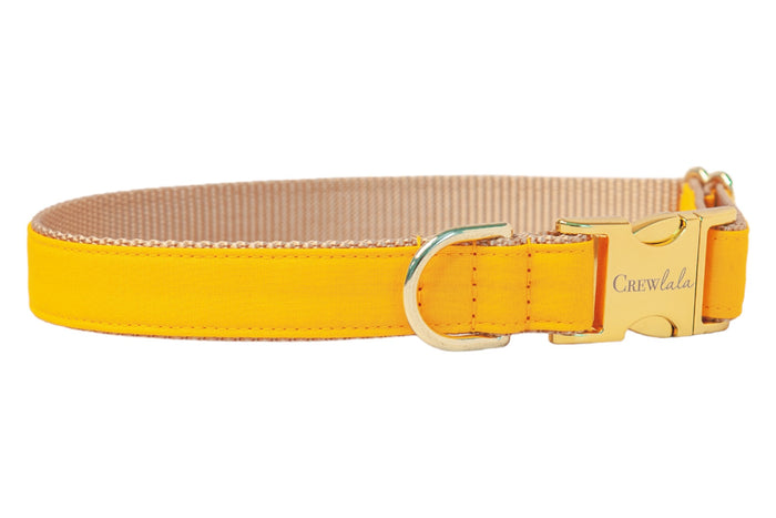 Golden Yellow Bow Tie Dog Collar - Crew LaLa