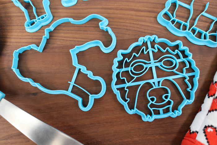 Goldendoodle Dog Cookie Cutters - Detailed Goldendoodle, Goggles Goldendoodle, Goldendoodle Face, Doodle Outline, Goldendoodle Sitting