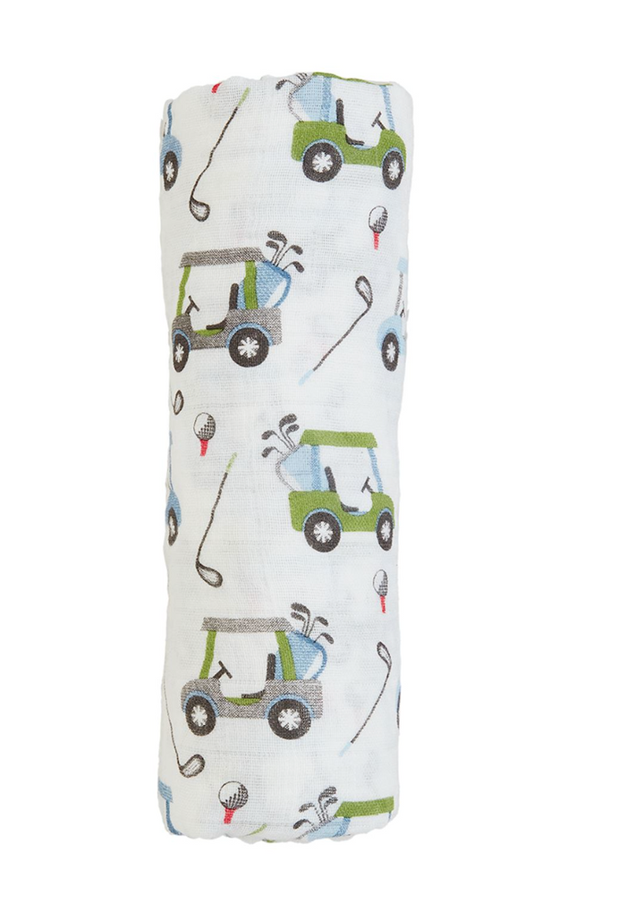 Golf Swaddle Blanket- Blue or White - Pine & Moss