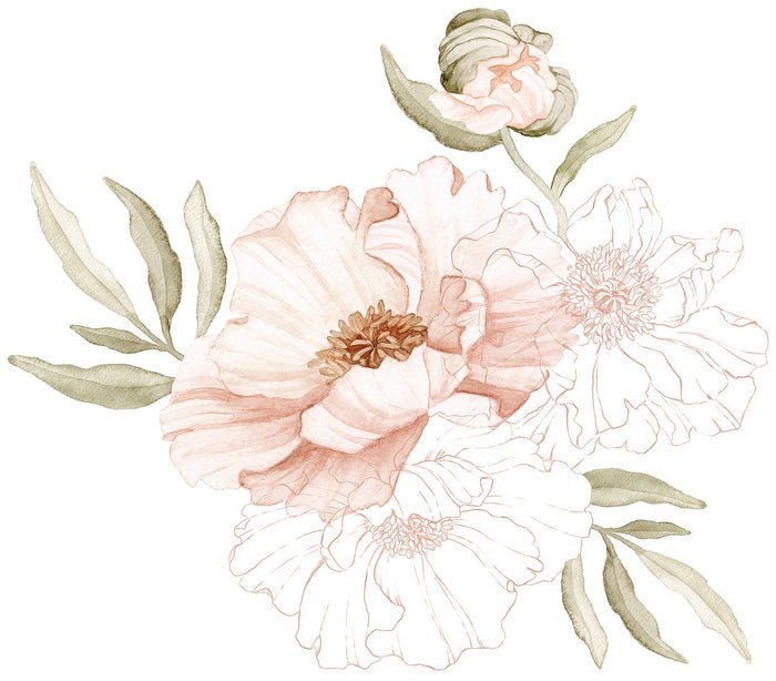 Grand Coquelicot Rose - Islandic Poppies /Grand Sticker