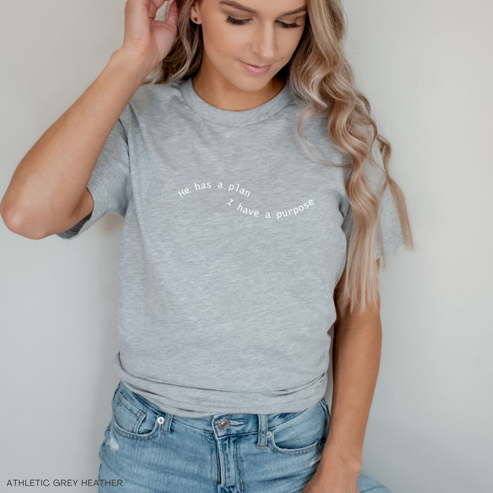 He Has A Plan I Have A Purpose Soft Christian T-Shirt
