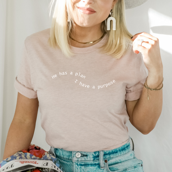 He Has A Plan I Have A Purpose Soft Christian T-Shirt