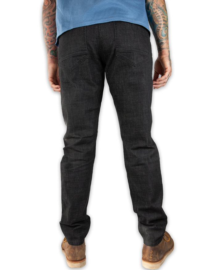 Hideout Denim Taper Fit Pants - Black
