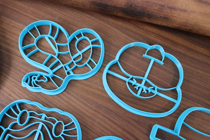 Hognose Snakes Cookie Cutters - Gentleman Hognose, Hognose Face, Shy Hognose, Smiling Hognose, Western Hognose - Reptile Owners