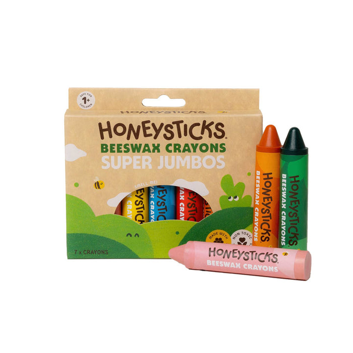 Honeysticks Beeswax Crayons Super Jumbos 7pk - Wee Bee Baby Boutique