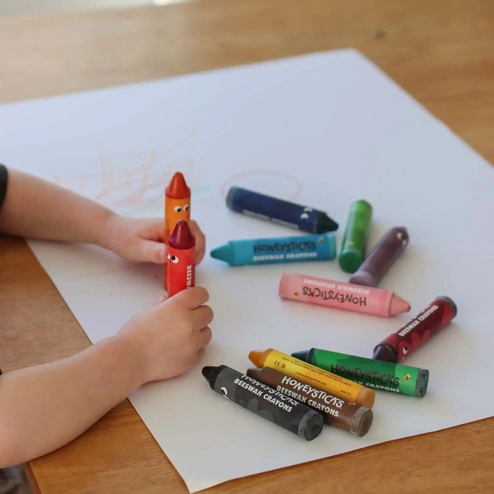 Honeysticks Beeswax Crayons Super Jumbos 7pk - Wee Bee Baby Boutique