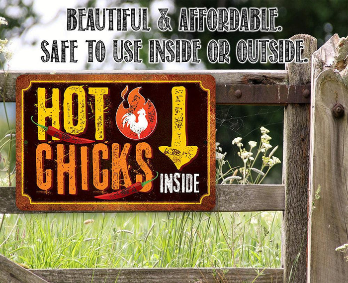 Hot Chicks - Metal Sign | Lone Star Art.