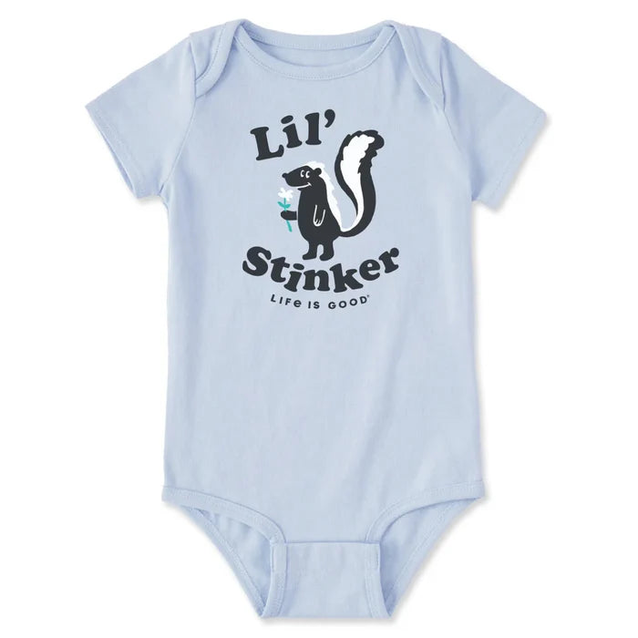 Infant Lil Stinker Skunk Short Sleeve Crusher Baby Bodysuit