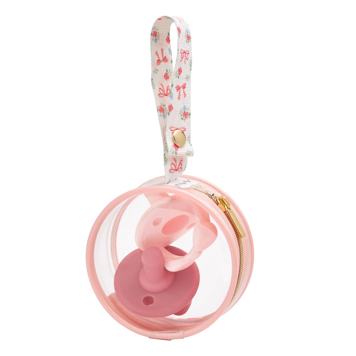 Itzy Paci Case - Ribbons & Roses - Wee Bee Baby Boutique