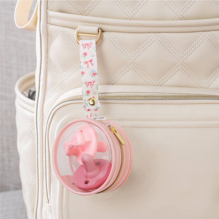 Itzy Paci Case - Ribbons & Roses - Wee Bee Baby Boutique