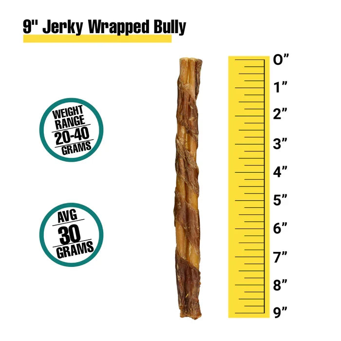 Jerky Wrapped Bully Stick - Dog.Dog.Cat.