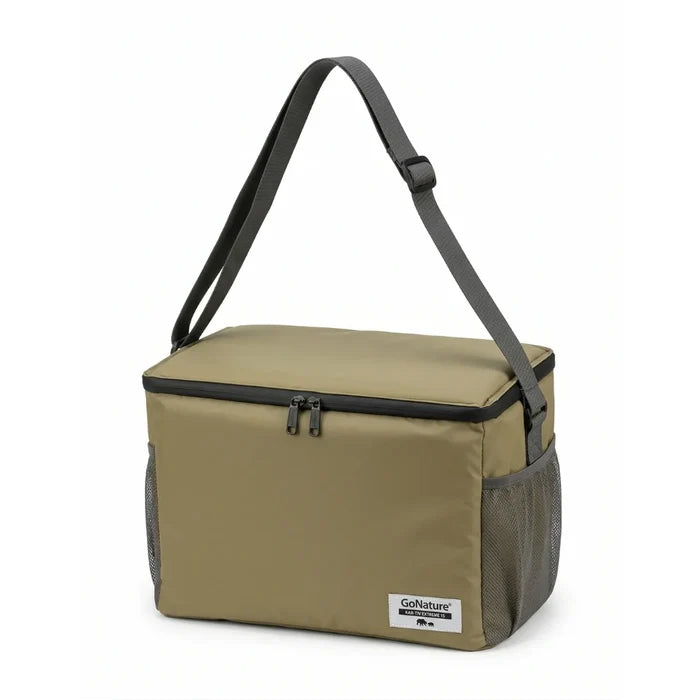 צידנית רכה חאקי Go Nature Kartiv Extreme 15L עם רצועת כתף וכיסי רשת