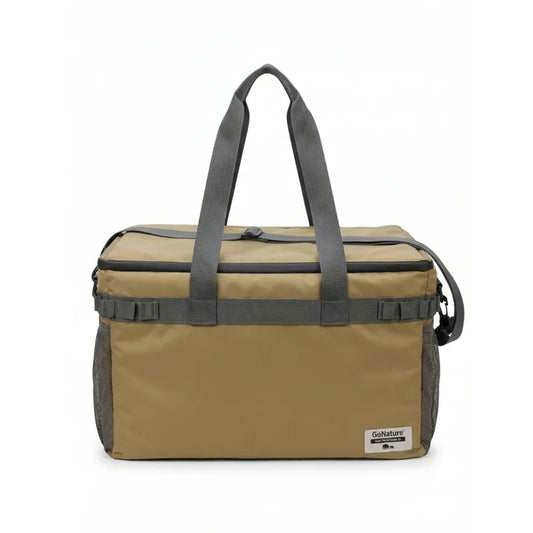 צידנית רכה Go Nature Kartiv Extreme 30L בצבע חאקי עם רוכסן אטום ורצועות מולא.