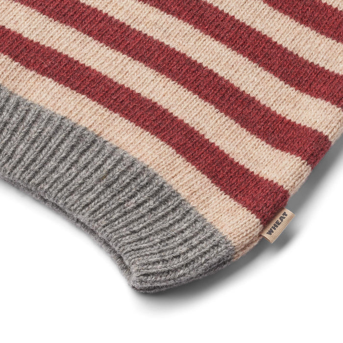 Knitted Christmas Hat Red Stripe