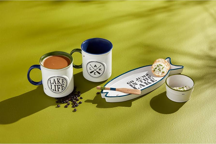 Lake Fish Tray & Dip Set