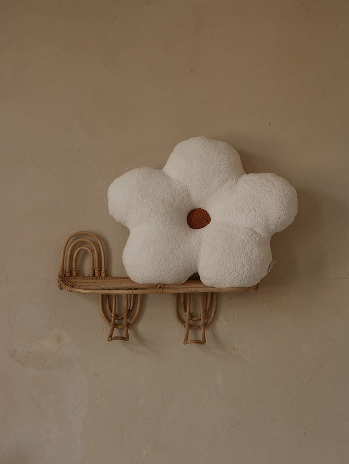 Large Daisy Pillow Ecru