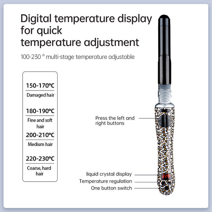 Leopard print automatic curling iron