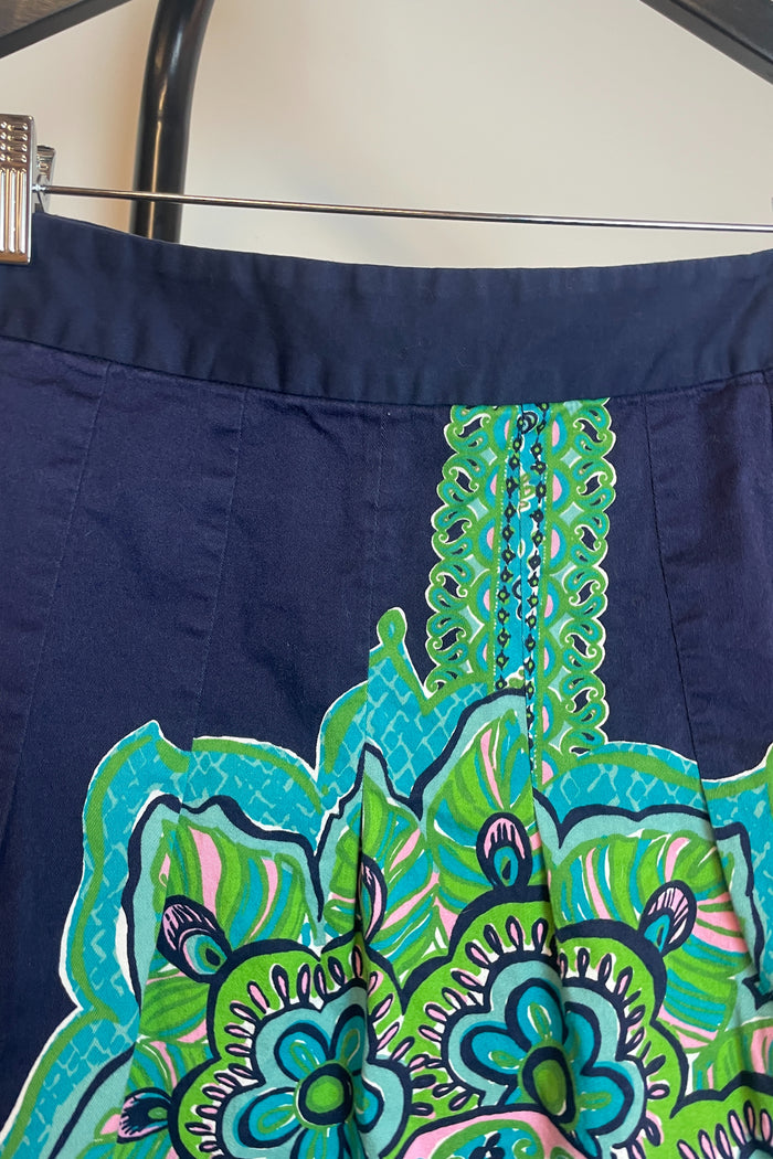 Lilly Pulitzer Navy Pleated Mini Skirt image 3