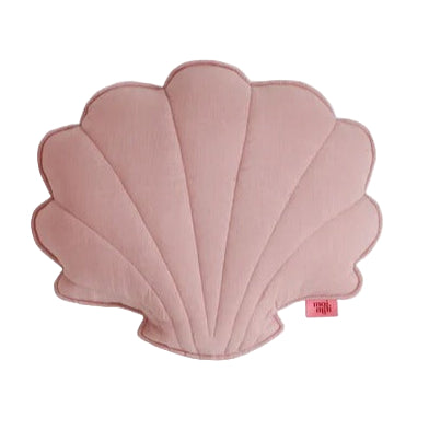 Linen Shell Cushion  Powder Pink