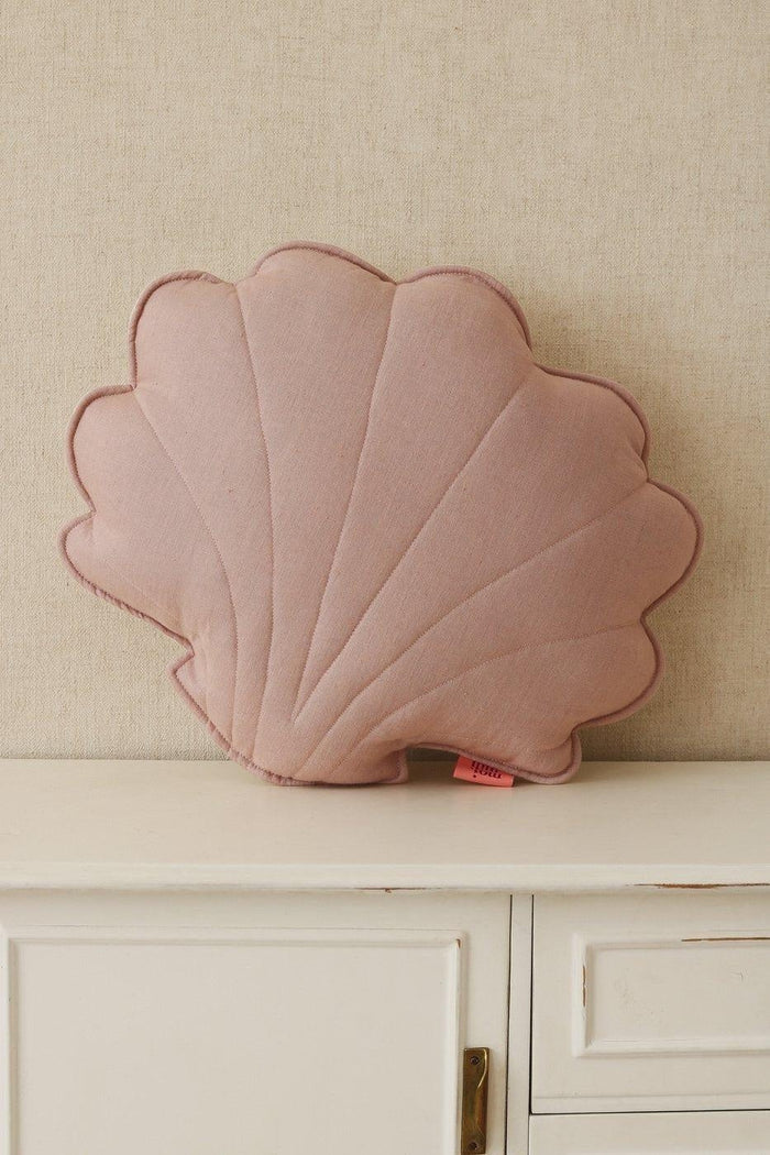 Linen Shell Cushion  Powder Pink