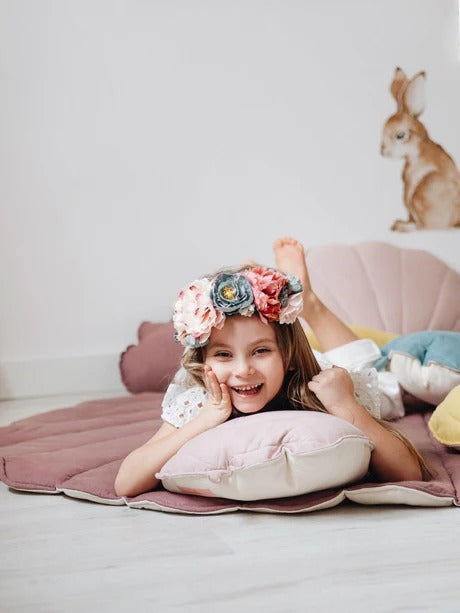 Linen Shell Cushion  Powder Pink