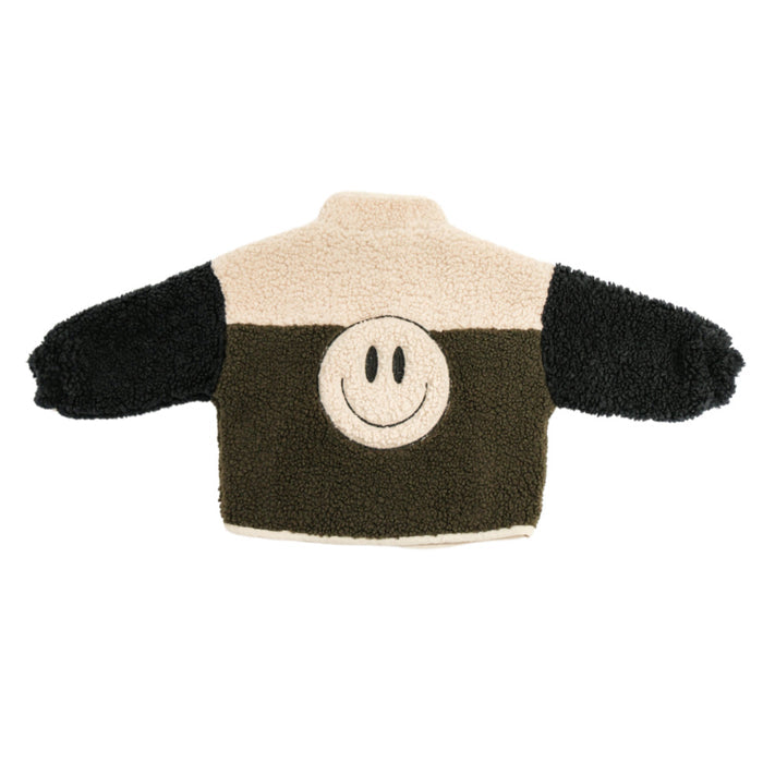 Little Teddy Smiley Jacket Army