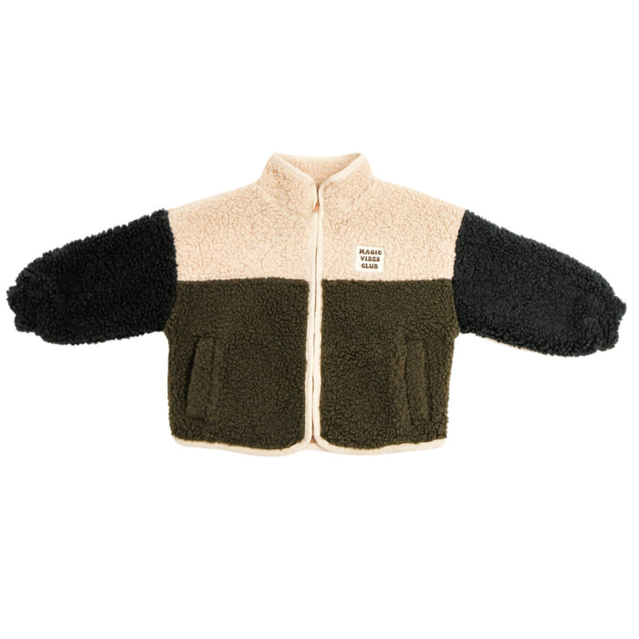 Little Teddy Smiley Jacket Army