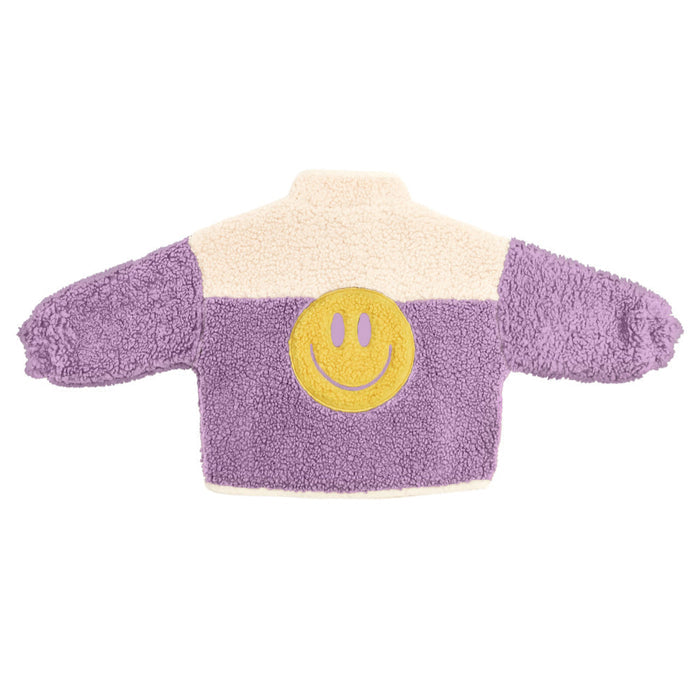 Little Teddy Smiley Jacket Happy Lilac