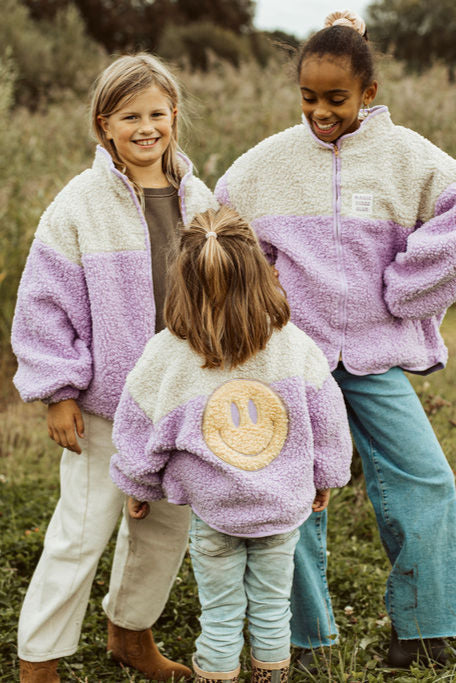 Little Teddy Smiley Jacket Happy Lilac