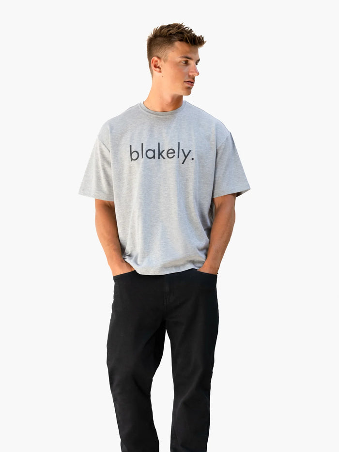 Logo Unfitted T-Shirt - Marl Grey