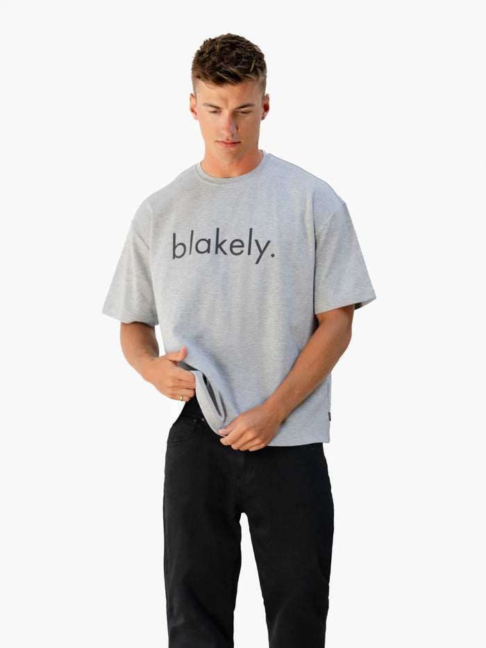 Logo Unfitted T-Shirt - Marl Grey