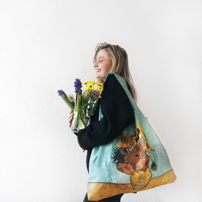 LOQI Tote Bag - Vase with Sunflowers by Vincent Van Gogh