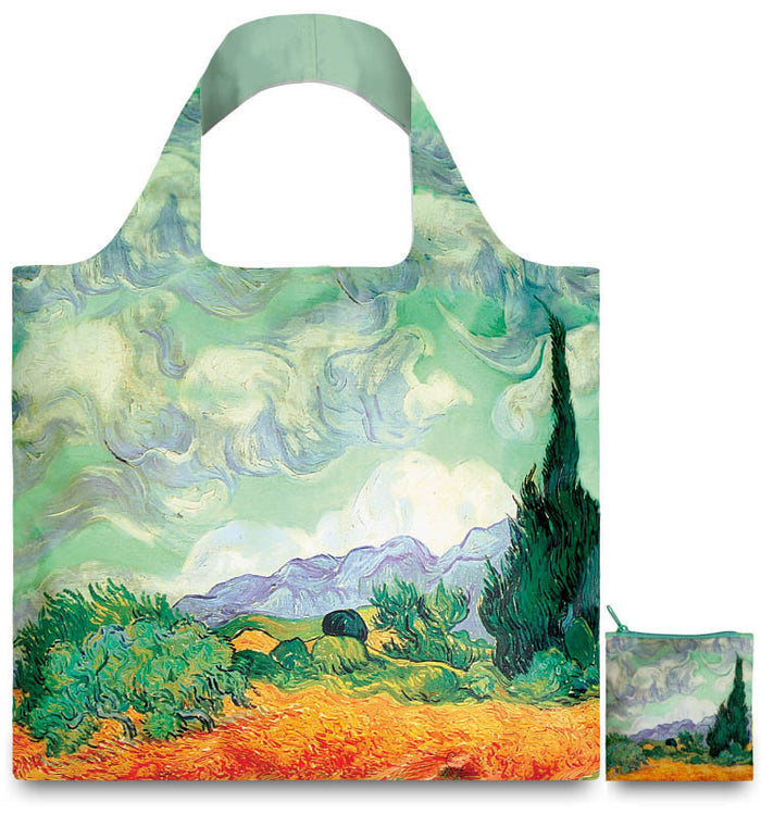 LOQI Tote Bag - Wheat Field with Cypresses by Vincent Van Gogh