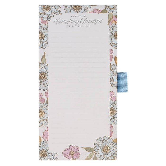 Magnetic Shopping List w/pen Everything Beautiful Ecc. 3:11