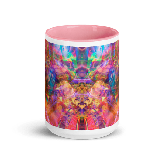 Mariposa Mug with Pink Interior and Handle