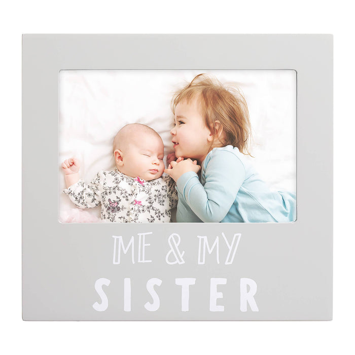 Me and My Sister Sentiment Picture Frame, Gray - Wee Bee Baby Boutique