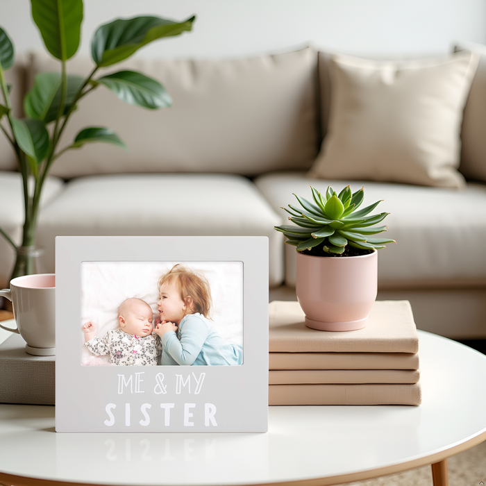 Me and My Sister Sentiment Picture Frame, Gray - Wee Bee Baby Boutique
