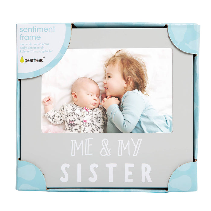 Me and My Sister Sentiment Picture Frame, Gray - Wee Bee Baby Boutique