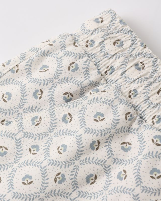 Men's Basic Boardshort | Green Fleur - Wee Bee Baby Boutique