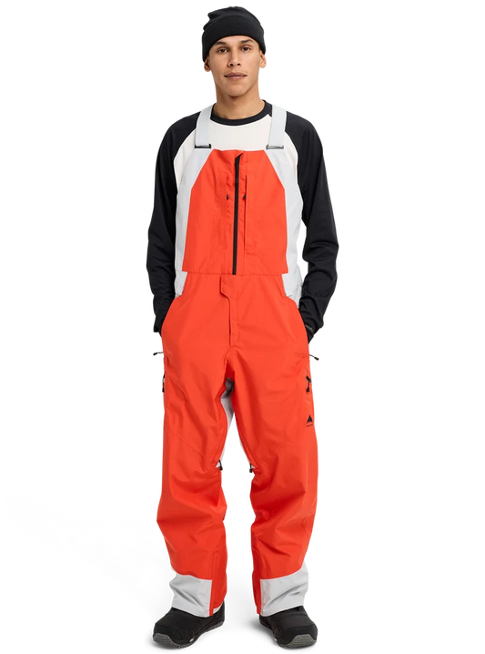 Product image of Men's Burton Reserve GORE-TEX 2L Bib Pants[Variant:Fiesta Red / Gray Cloud]