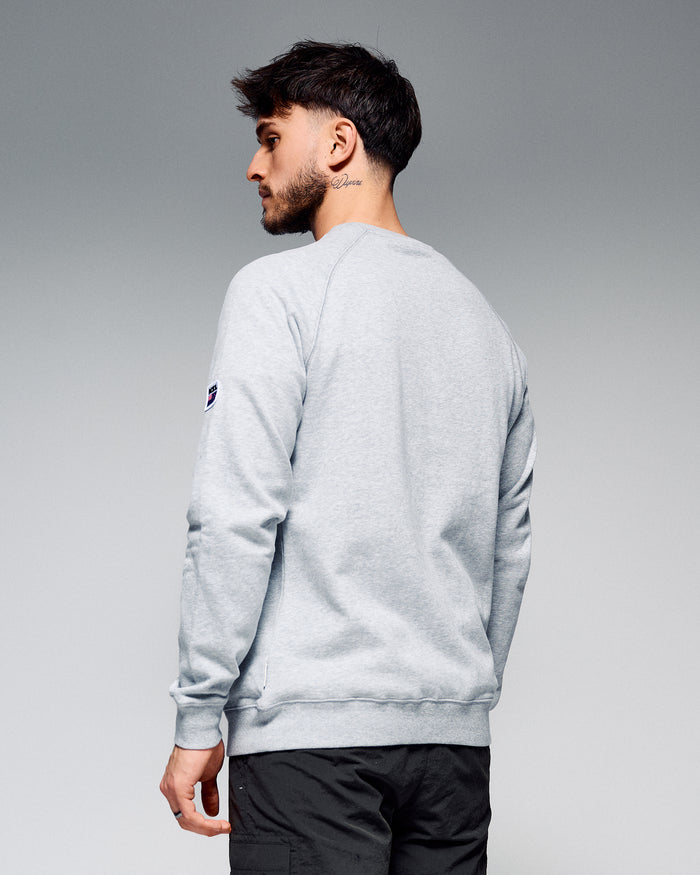 Men's Crew Sweatshirt - SPT Grey Marle | New Zealand Team Supporters Collection