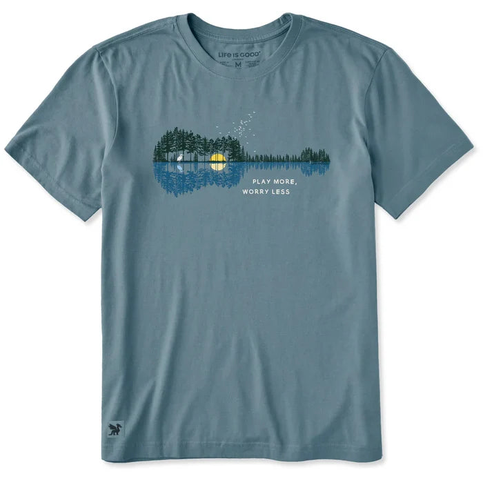 Men's Guitarscape Play More Reflections Short Sleeve Crusher Tee Shirt