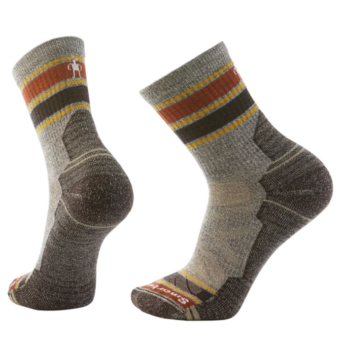 Men's Hike Light Cushion Striped Mid Crew Socks